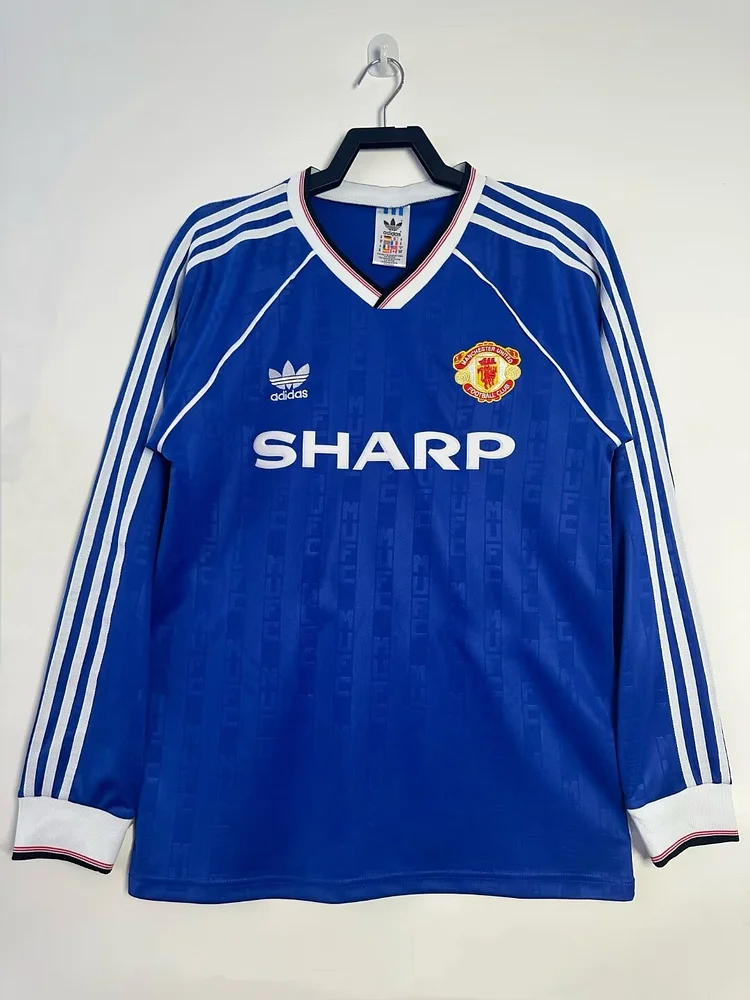 1988-90 Manchester United second away long sleeve retro jersey