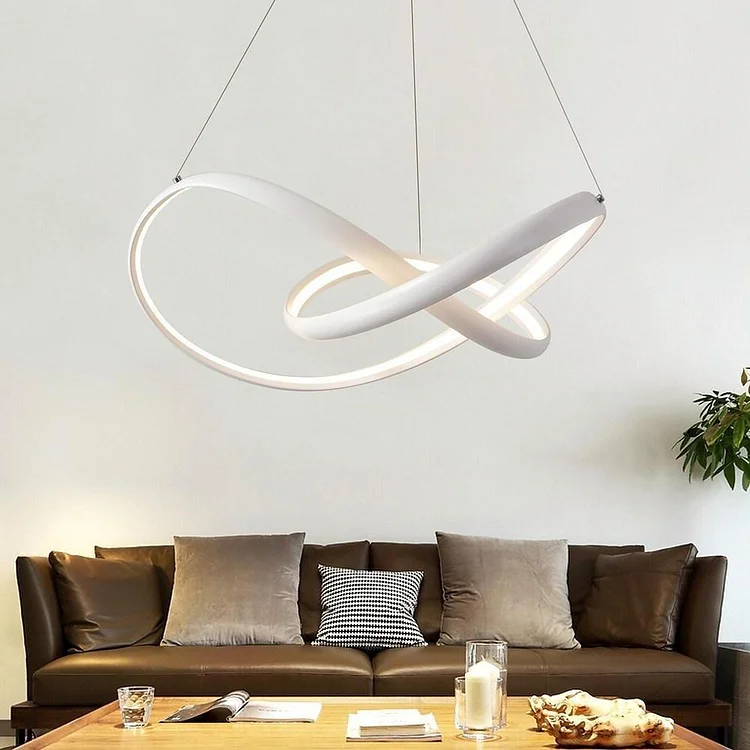 Abstract Waves Modern Style Pendant Lighting LED Kitchen Dining Room Lighting Living Room Ceiling Lights - Appledas