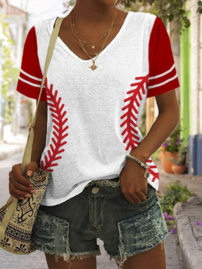 Women's Baseball Casual T-Shirts socialshop