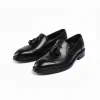 Mens Tassel Leather Loafers Shoes