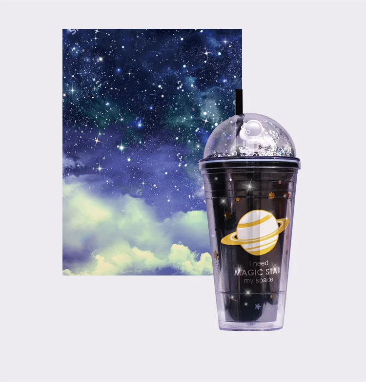 Space Double Layer Straw Cup