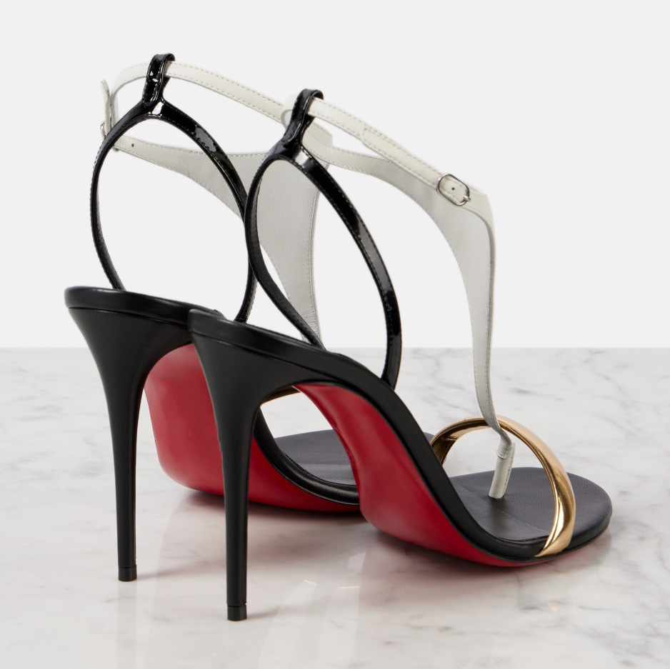 80mm/100mm/120mm Women's Round Toe Open Toe Strap Red Bottom Stiletto Sandals-MERUMOTE