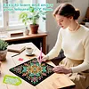 Neonfarbenes Mandala-Muster speziell geformte 5D-DIY-Teilbohrer-Diamanten-Punkte, Edelstein-Kunst-Kits mit Rahmen, Diamanten-Gem&auml;lde, Edelstein-Kunst 