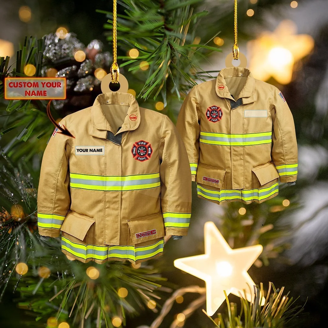 RD FIREFIGHTER - SHAPED ORNAMENT 01 - NA93 Car Ornament