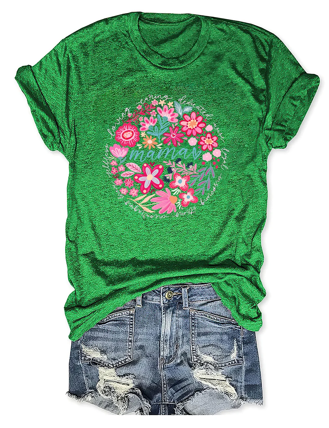 Boho Floral Mama T-shirt