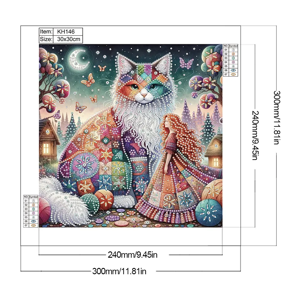 Diamond Painting - Partial Special Shaped Drill - Cat(Canvas|30*30cm)
