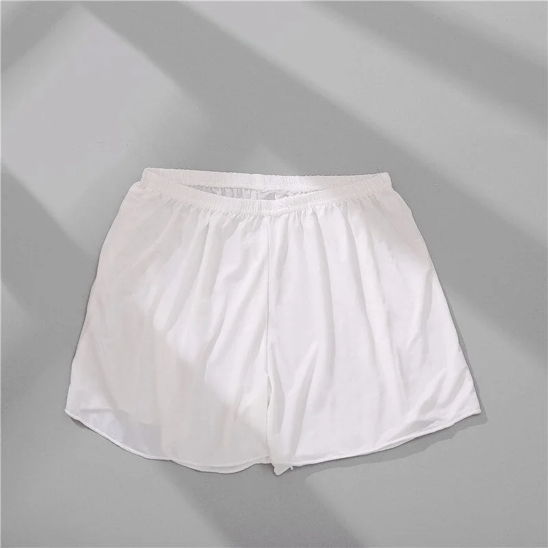 FINETOO Women's Underwear Ice Silk Safety Short Plus Size Ruffle Seamless High Waist Woman Panty Lady Anti Chafing Summer Briefs