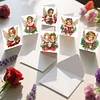 6PCS DIY Diamond Art Greeting Cards Christmas Angel Congratulations Cards & Gift