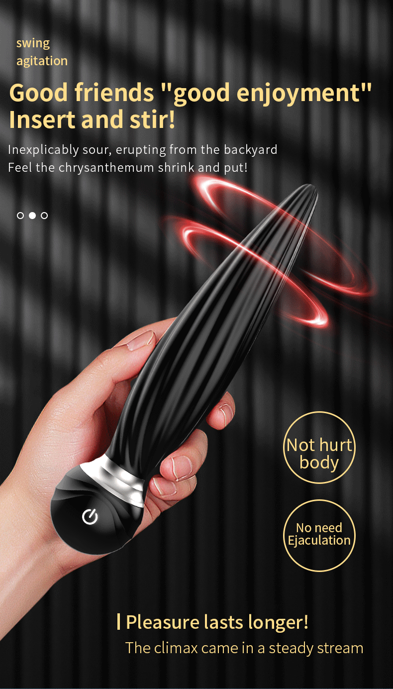360°Prostate Massager Dual Motors+Electric Shock Pulse Anal Vibrator Plug Toy Remote Control with 3 Rotation Speed & 16 Vibrat main image 1