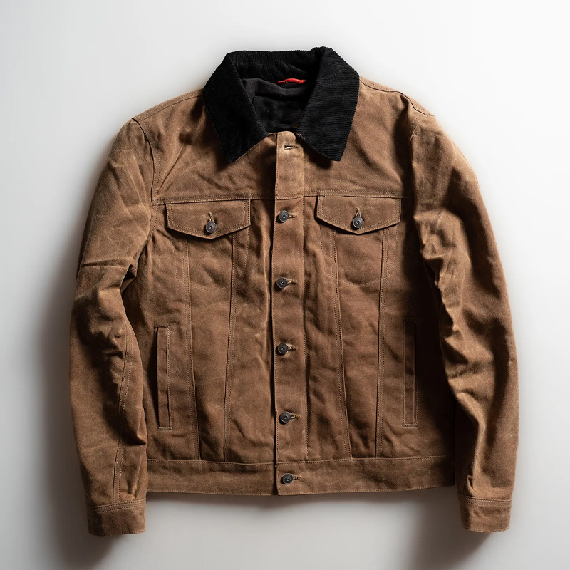 Men's Classic Batik Canvas Single Breasted Jacket