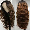Balayage Highlights Lace Front Wigs Body Wave Human Hair Wigs