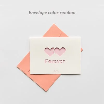 1pc Sweet warm Valentine's Day hollow greeting card envelope Girlfriend boyfriend lover gift thanks birthday party supplies