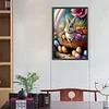 Lapins de Pâques-ab rond drill diamond painting-45*65cm (grande taille)