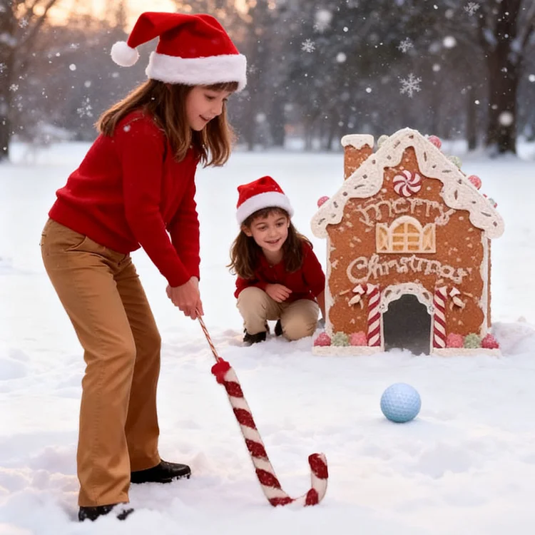 Christmas Gingerbread Golf Game Set