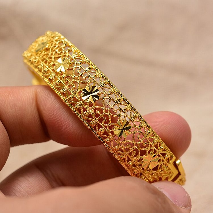 Gold Color Women Bangle Ethiopia Dubai Arab Bangles for Women Ethiopian Bracelets