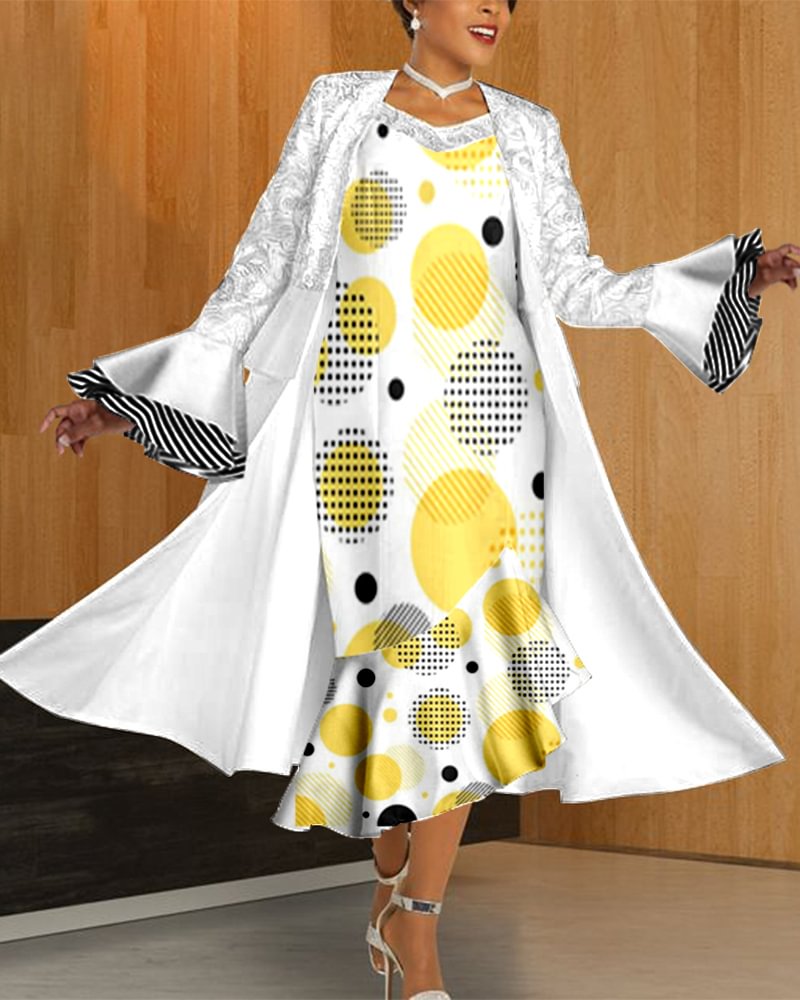 Versatile Elegant Print Women's Dress