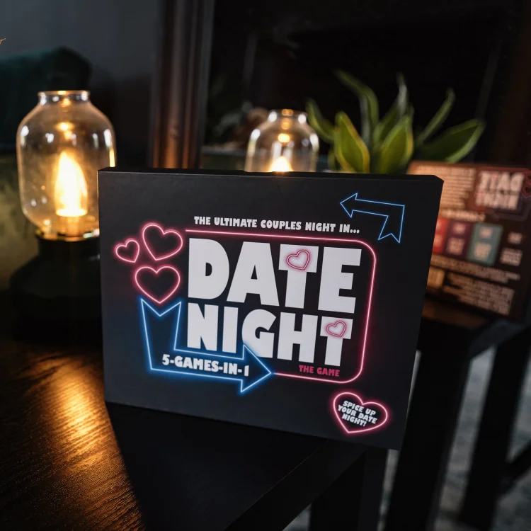 Date Night The Game - The Ultimate Couples Night In 5 Games In 1 - Hilarious & Romantic Adults Game - Couples Relationship Game