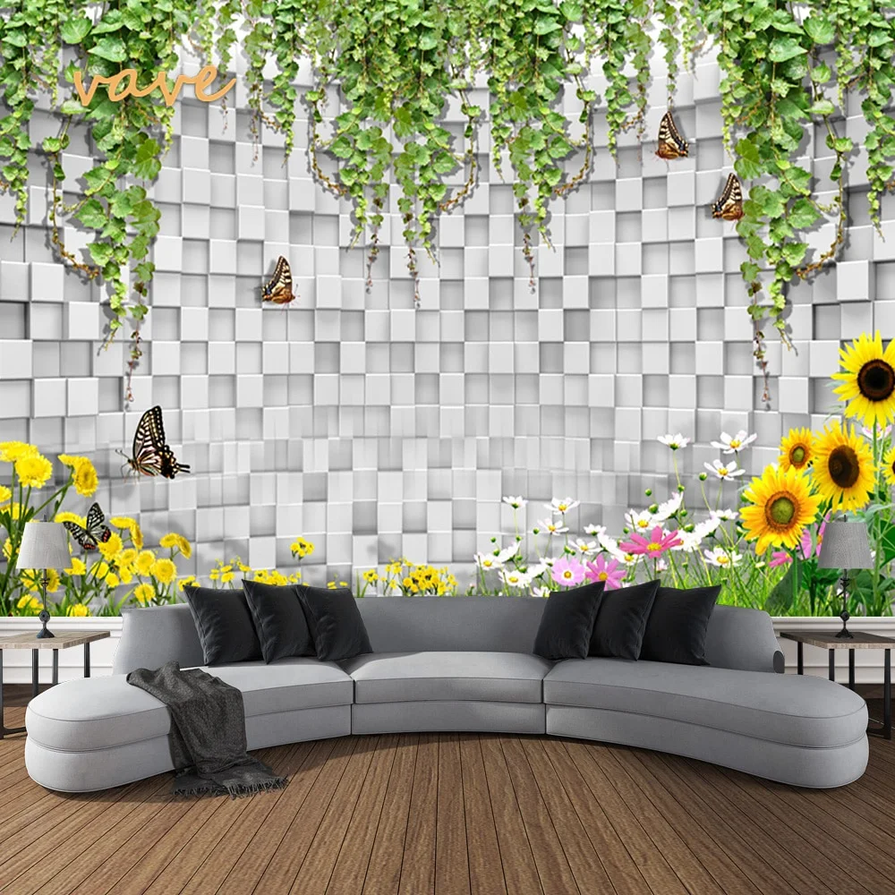 Nigikala Flower Plant Fabric Large Tapestry Wall Hanging Boho Hippie Green Floral Cloth Tapestry Aesthetic Bedroom Room Decor