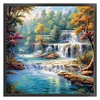 Forest Waterfall-11CT Stamped Cross Stitch 45*45cm