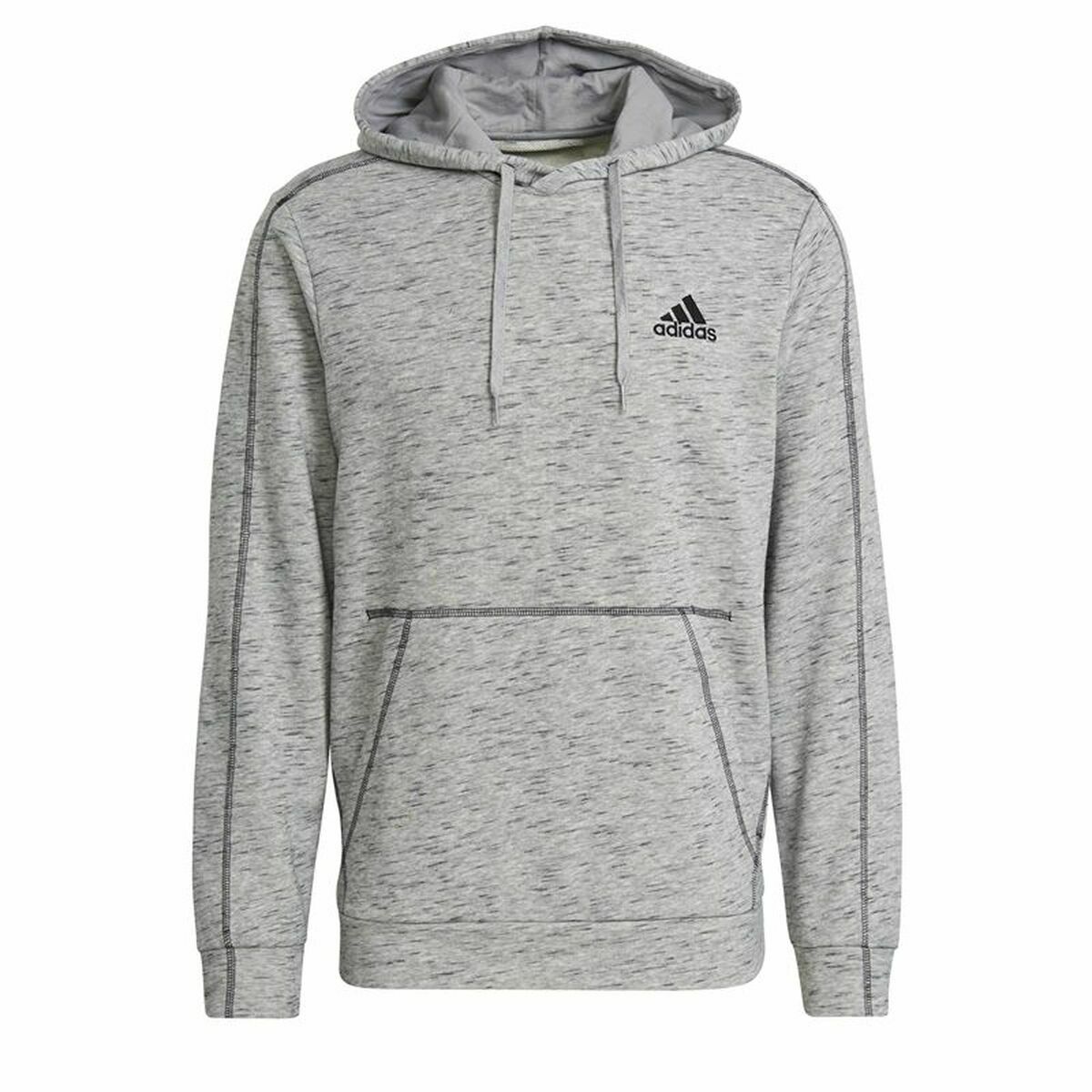Men&rsquo;s Hoodie Adidas Essentials M&eacute;lange Embroidered Light grey - sale.kim -  endless selection of finest brands