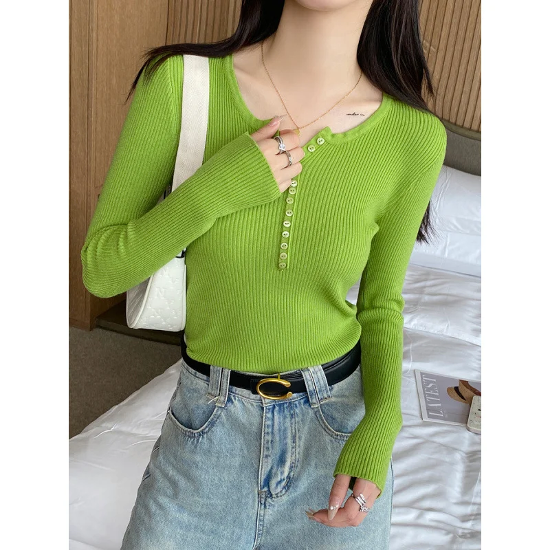 Uveng Uveng Sense Korean Version Of The Sweater Women's Autumn And Winter New Jacket High-End Match Inside The Bottom Shirt Wearing Knitted Top Tide