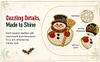 6PCS Cute Snowman DIY Pearl Diamond Painting Christmas Fridge Magnets, Sparkling Rhinestone Refrigerator Magnet Craft Kit for Home Decor & Gifts