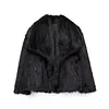Women's Winter Elegant Fluffy Fur Warm Soft Down Coat Jacket