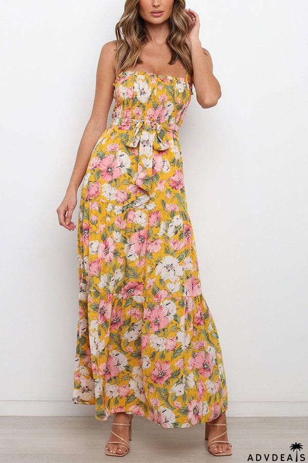 Love In The Air Tiered Floral Maxi Dress
