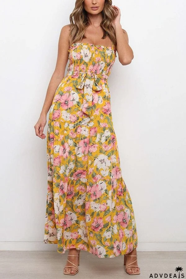 Love In The Air Tiered Floral Maxi Dress