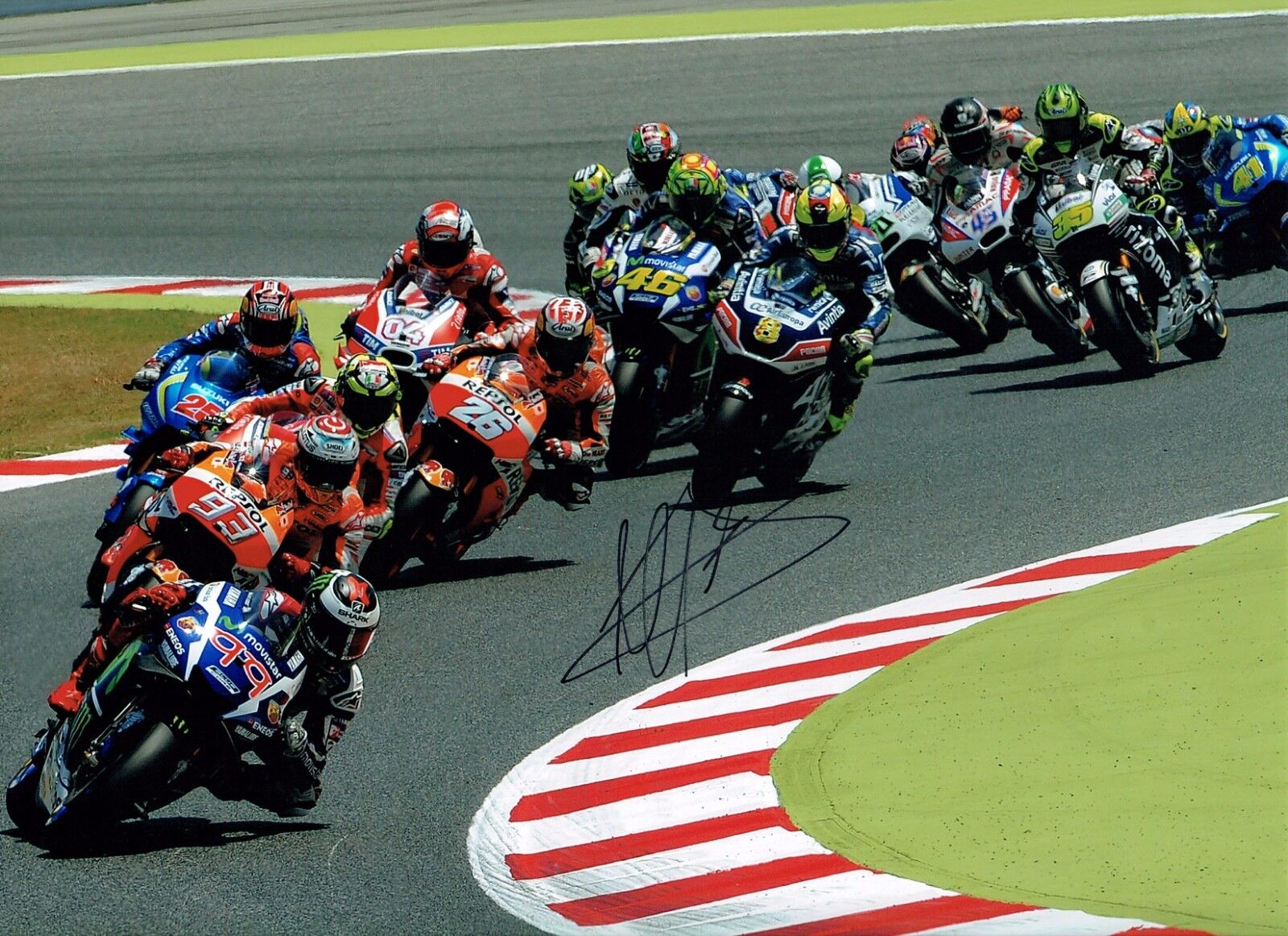 Hector BARBERA SIGNED MOTOGP Avintia Racing Autograph 16x12 Photo Poster painting AFTAL COA