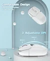 Wireless Gaming Mouse,Portable Dual Mode (2.4GHz+BT5.0) Fully Transparent Cute Mice,Battery Digital Display,RGB Backlight Rechargeable Silent Mice,for Laptop/iPad/Phone/PC/Mac
