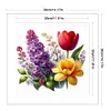 Lilac And Tulip-Partial 11CT Stamped Cross Stitch Bead Embroidery 36*36cm/14.17*14.17in tapestrymarket