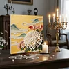 DIY Pearl Painting Chrysanthemum for Home Wall Decor with Frame(30x30cm)