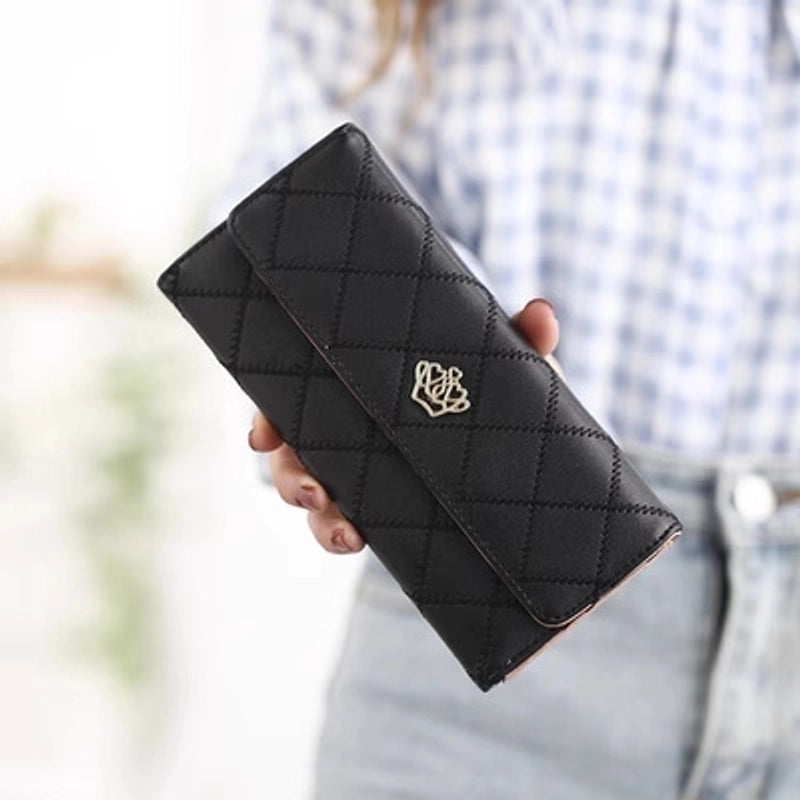Women’s Plaid Pu Leather Flip Cover Wallets