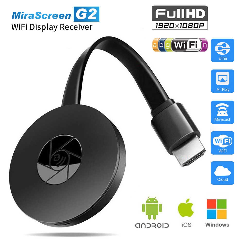 Mirascreen G2 tv stick Wireless HDMI display for google chromecast 2 audio ultra 4k miracast airplay dongle for ios android pc