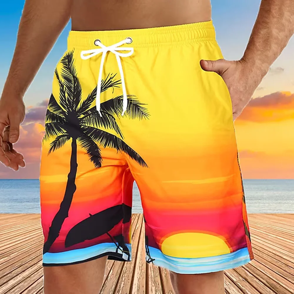 Sparkrrhythm Men's Casual Holiday Swim Beach Shorts