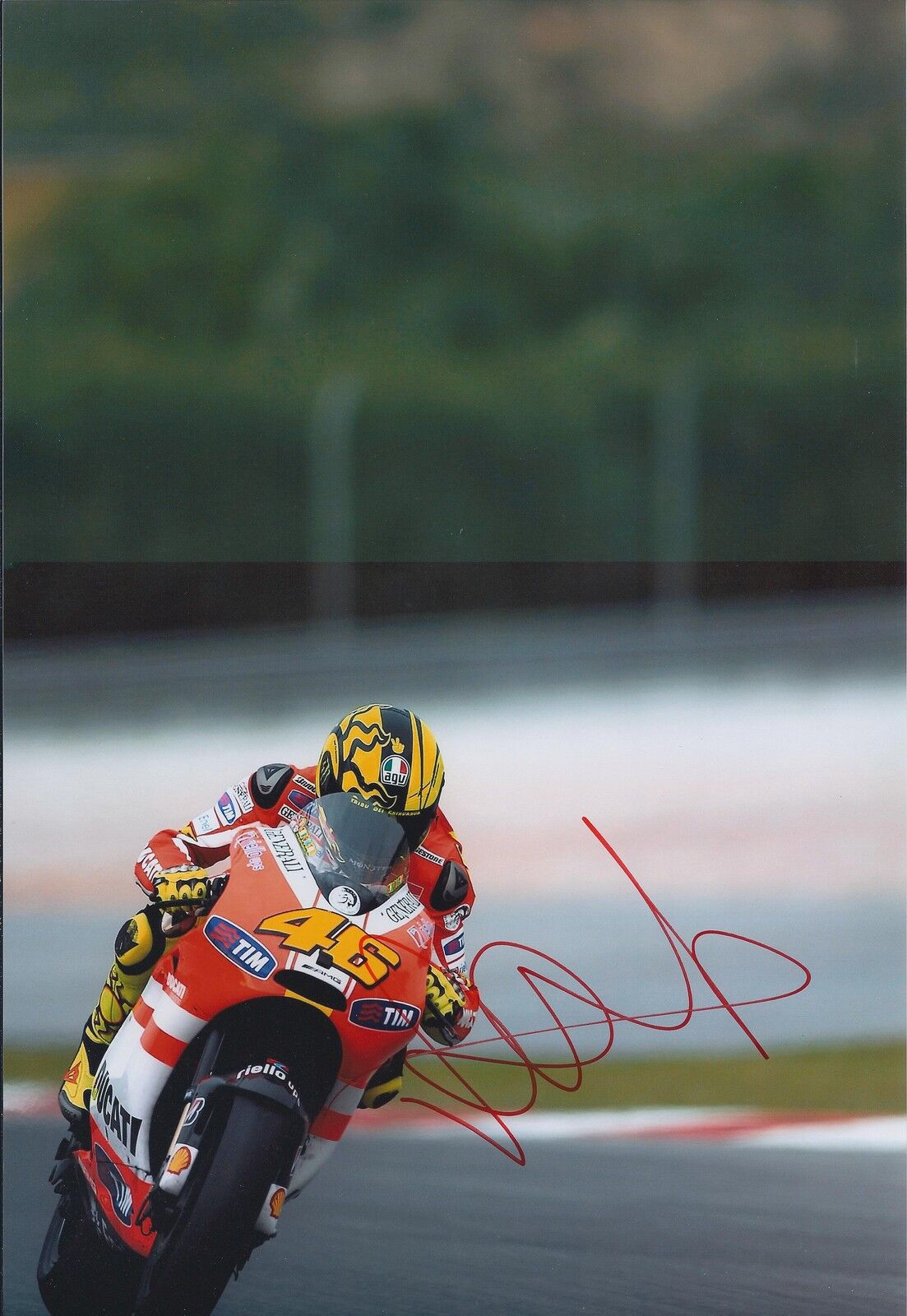 VALENTINO ROSSI Autograph SIGNED DUCATI 12x8 Photo Poster painting AFTAL COA RARE GP Champion GP