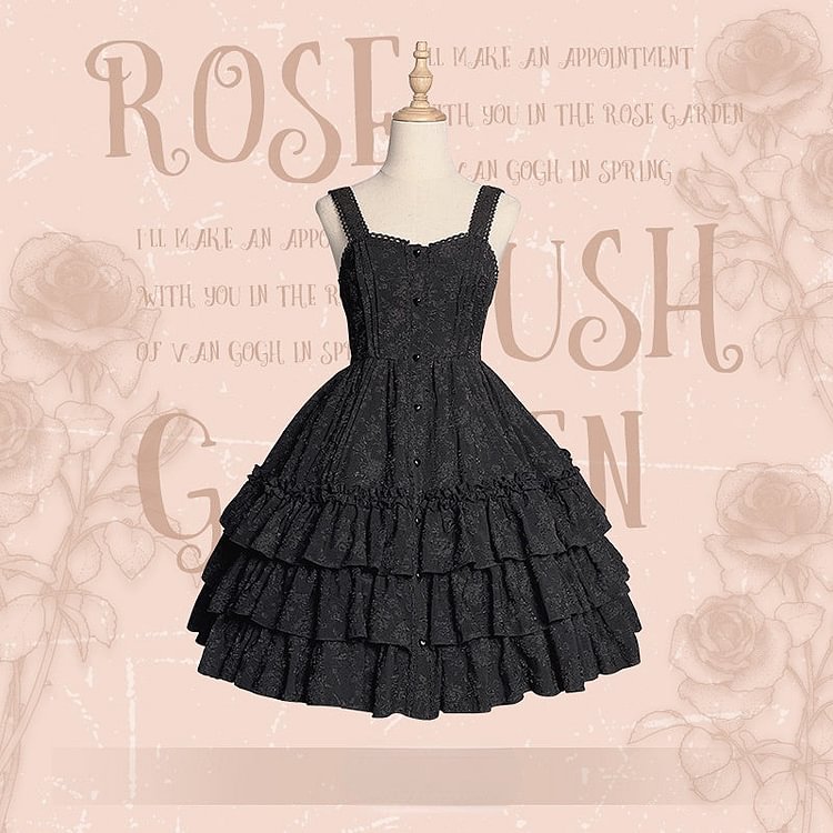 Rose Garden Gothic Lolita Dress/Waistcoat SP17563