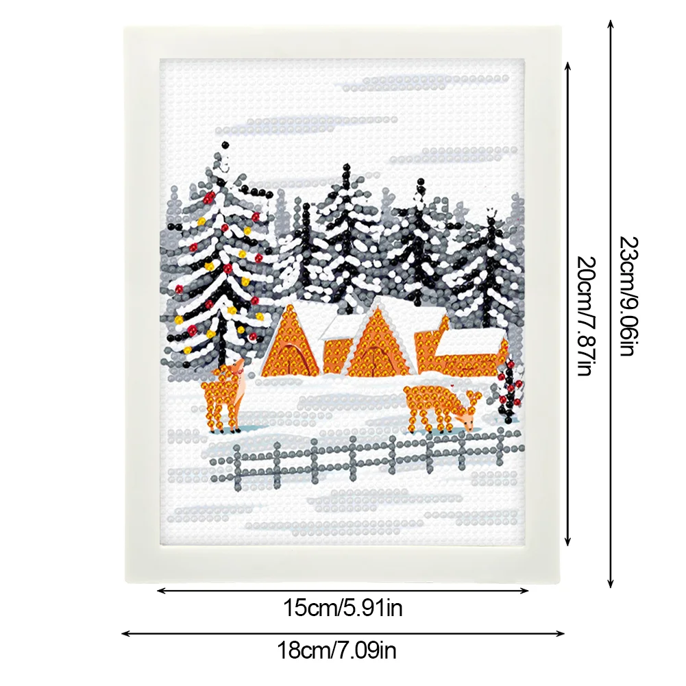 DIY Landscape Full Drill Diamond Painting for Beginners(Canvas|15*20cm)【with Plastic Frame】