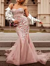 Sequined Embroidered Bandeau Maxi Dress