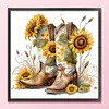 Sunflowers And Boots-11CT Stamped Cross Stitch 40*40cm/15.75*15.75in tapestrymarket