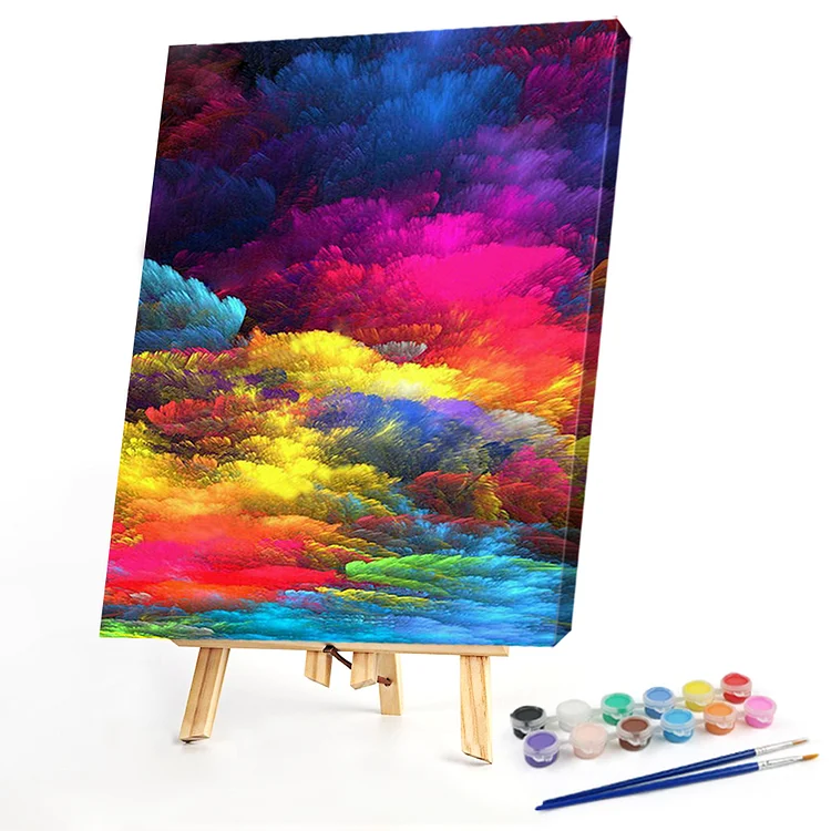 Oil Paint By Numbers - Colorful Clouds - 40*50CM