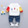 Kid Baby Girls Boys Sets Digital Sport Suits 2 Pcs