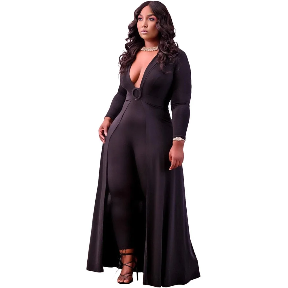 Jumpsuit Women 5xl Plus Size Outfits Women Bodycon Off Shoulder Ribbing Office Lady One Piece Bodysuit Wholesale Dropshipping