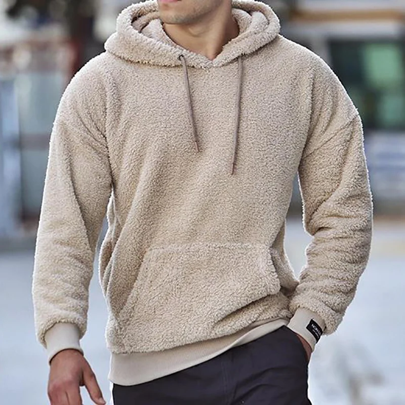 Hooded Plush Sweatshirt-barclient