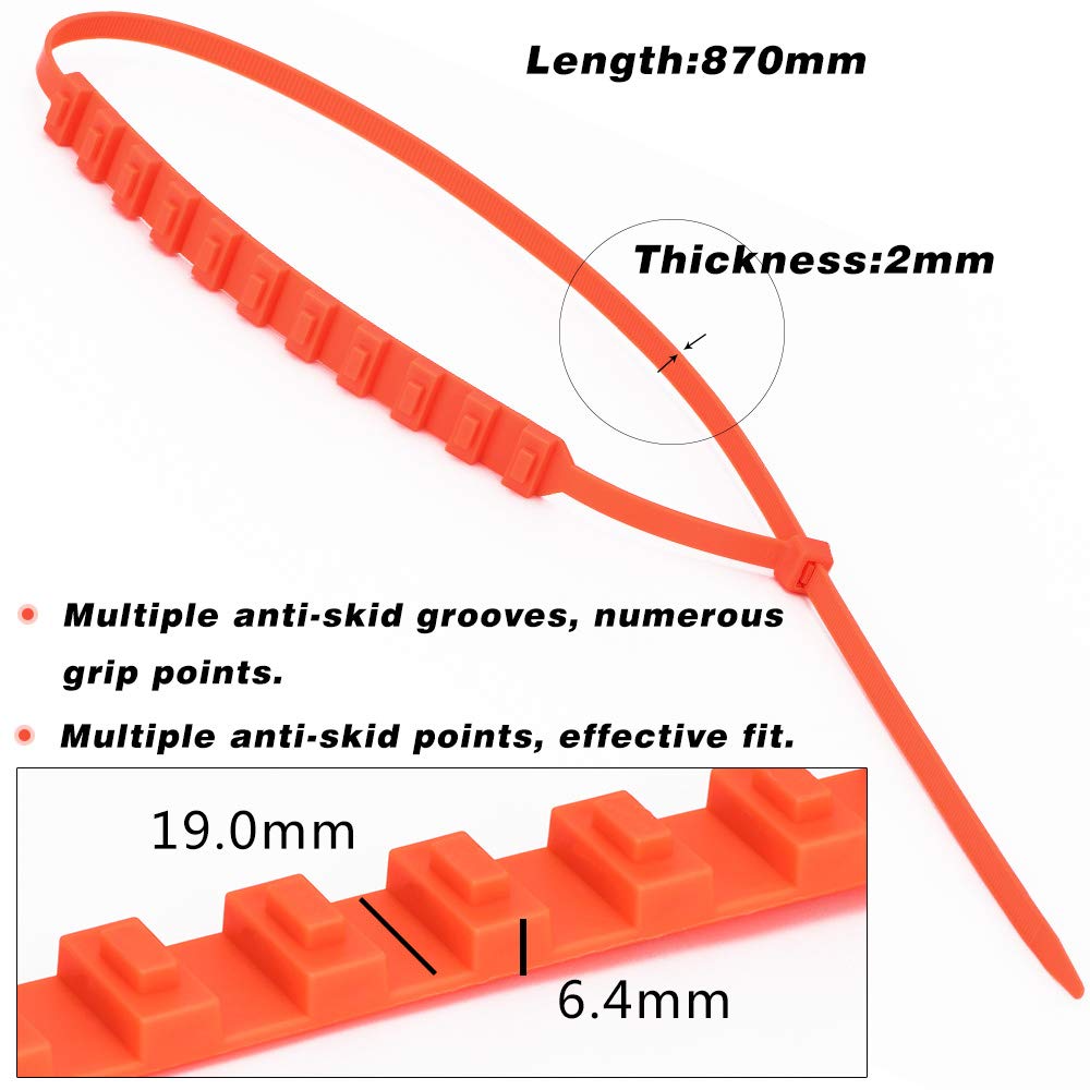 REUSABLE ANTI SNOW CHAINS OF CAR OF