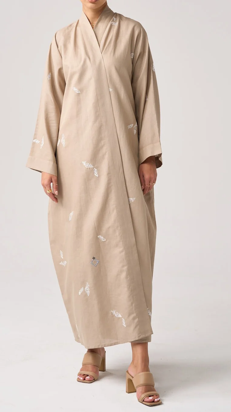 Cotton Linen Cardigan Abaya-inspireuse
