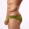 Men's Nylon Solid Contour Pouch Bikini Briefs