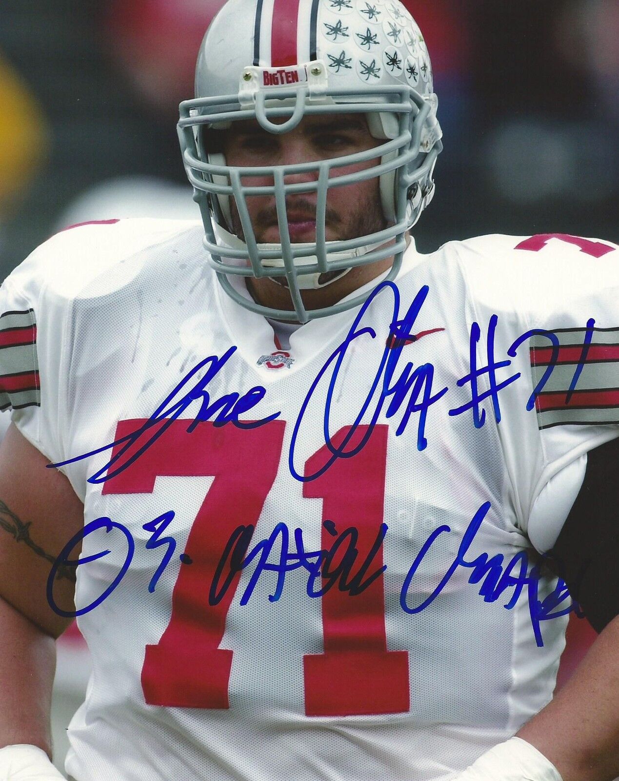 Shane Olivea Signed Ohio State 8x10 Photo Poster painting Picture 2003 National Champs Buckeyes