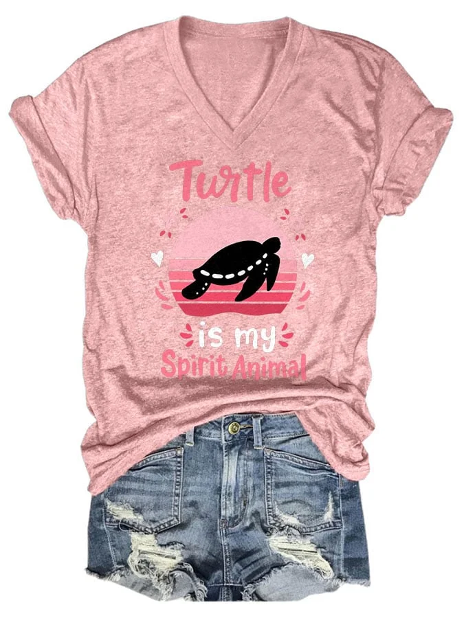 🔥Buy 3 Get 10% Off🔥Sea Turtle Is My Spirit Animal Print T-Shirt